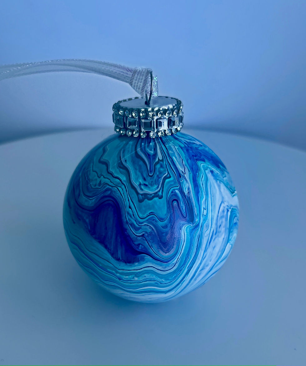 Thumbnail: Blue and Purple Glass Ornament