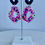 Thumbnail: Sterling Silver Black Dot Drop Earrings