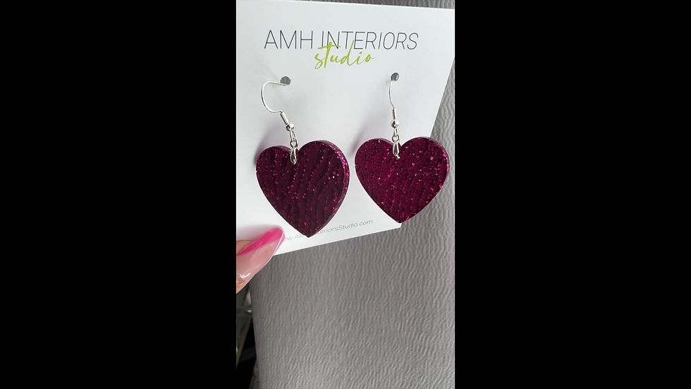 Thumbnail: Sterling Silver Pink Zebra Pattern Earrings