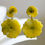 Thumbnail: Sterling Silver Yellow Flower Earrings