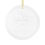 Thumbnail: Clear glass ornament with beveled edges, personalized for first Christmas