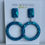Thumbnail: Sterling Silver Peacock Blue Hoop Earrings
