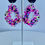 Thumbnail: Sterling Silver Black Dot Drop Earrings