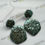 Thumbnail: Sterling Silver Sage Green Glitter Earrings