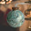 Thumbnail: Soft Turquoise Metallic Glass Ornament