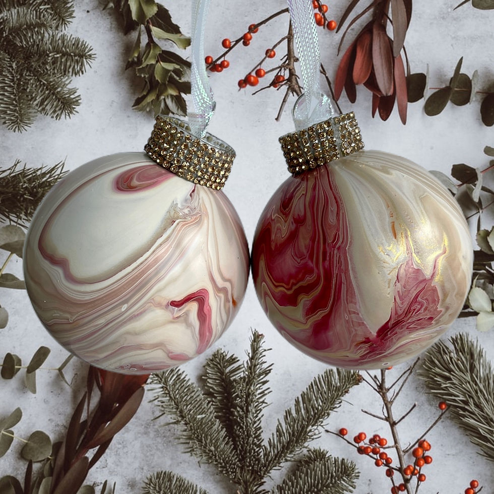 Thumbnail: Cream Glass Ornaments