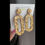 Thumbnail: Sterling Silver Chunky Gold Glitter Earrings