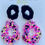 Thumbnail: Sterling Silver Black Dot Drop Earrings