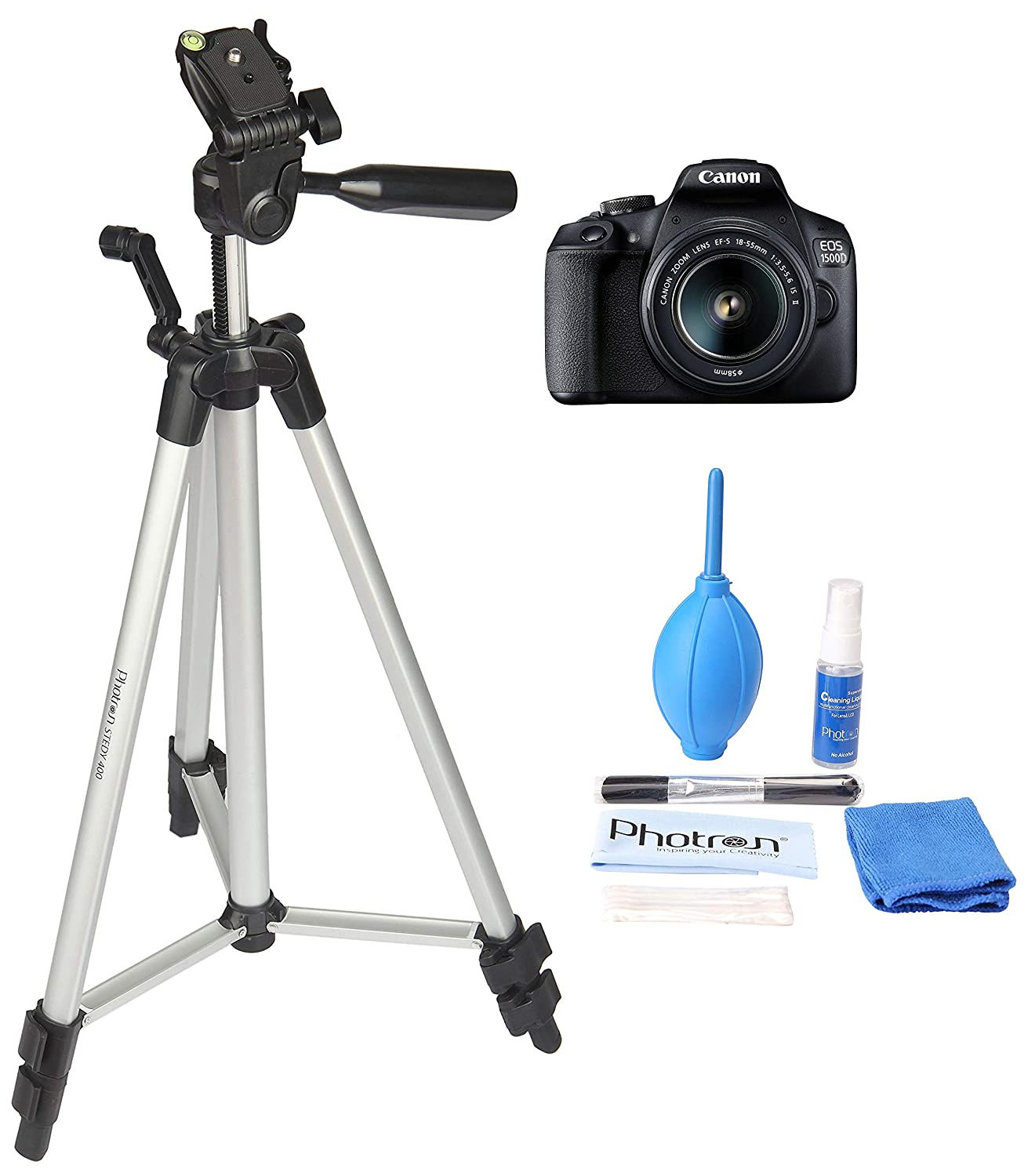 Canon EOS 1500D 24.1 Digital SLR Camera (Black) with EF S18-55 is II Lens, 16GB