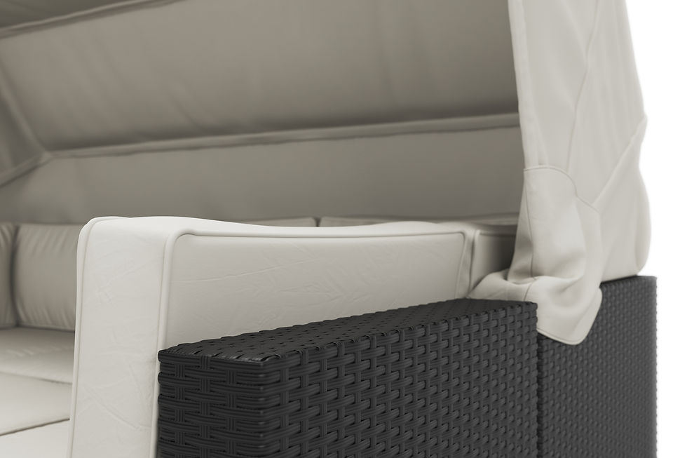 Miniaturbild: Komfortable Balkon Lounge mit modernem Design und Tisch