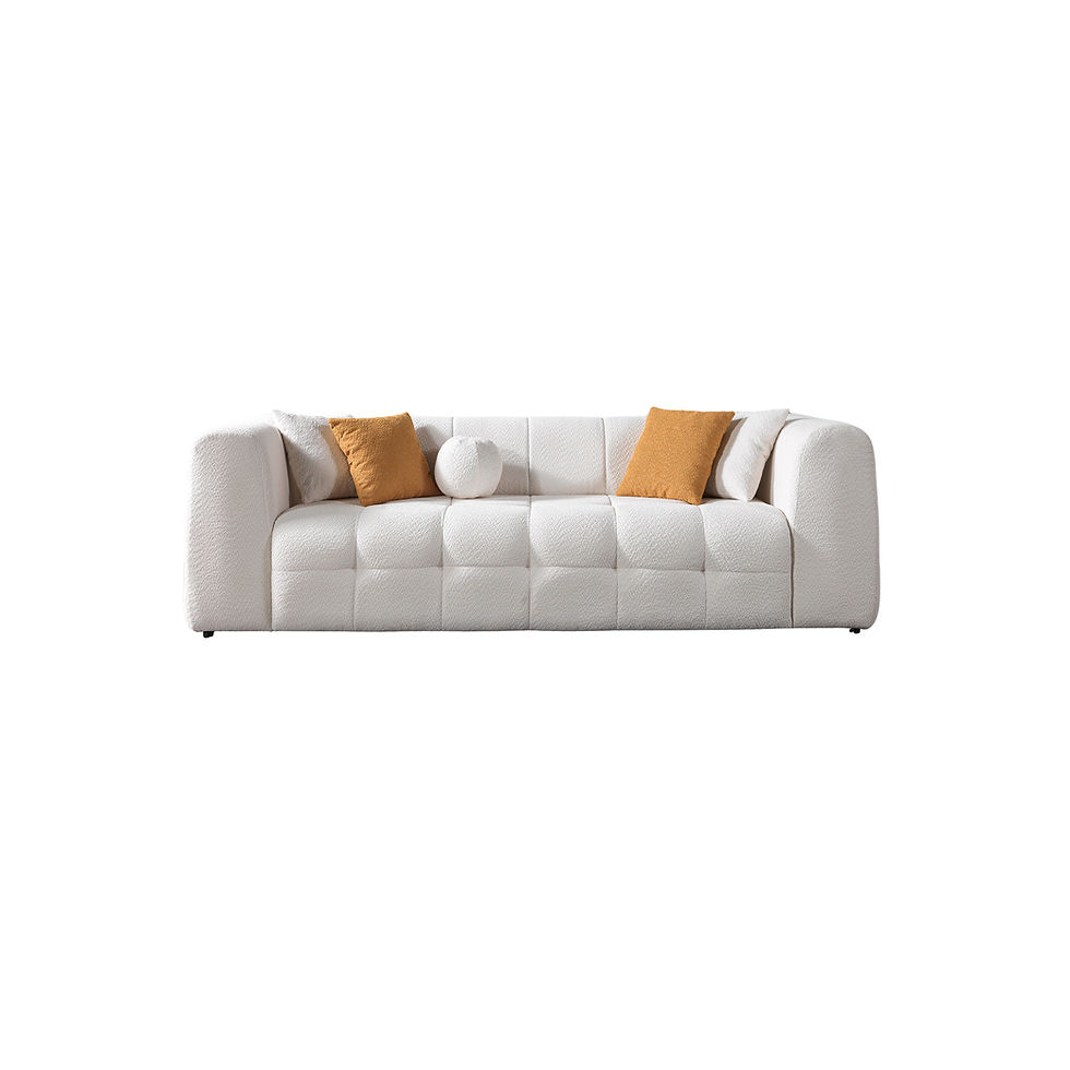 Modernes 3er Sofa mit Stoffbezug