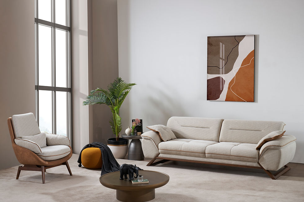 Miniaturbild: Polo Sofa elegante Wohnzimmerszene mit modernem Design