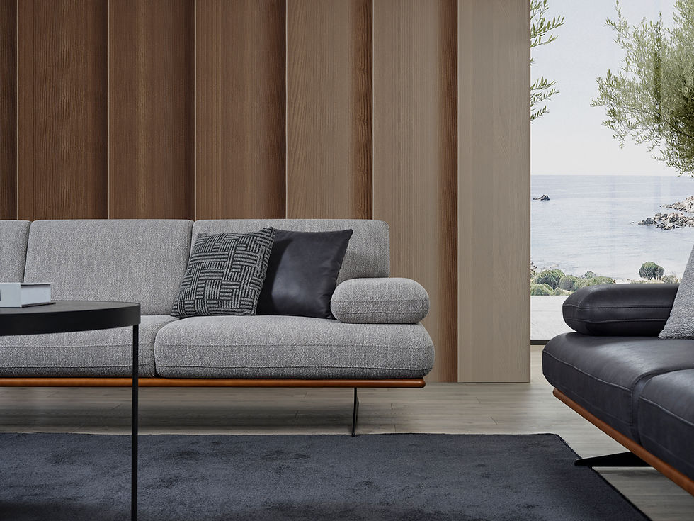 Miniaturbild: Milano Sofa bei Tageslicht im offenen Wohnkonzept