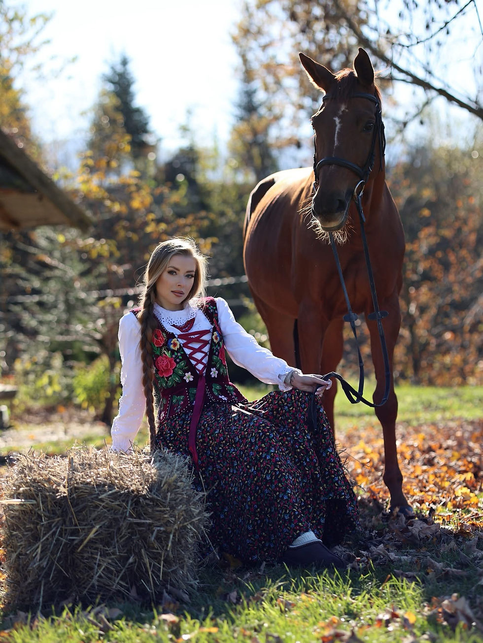 Góralska sesja zdjęciowa z koniem