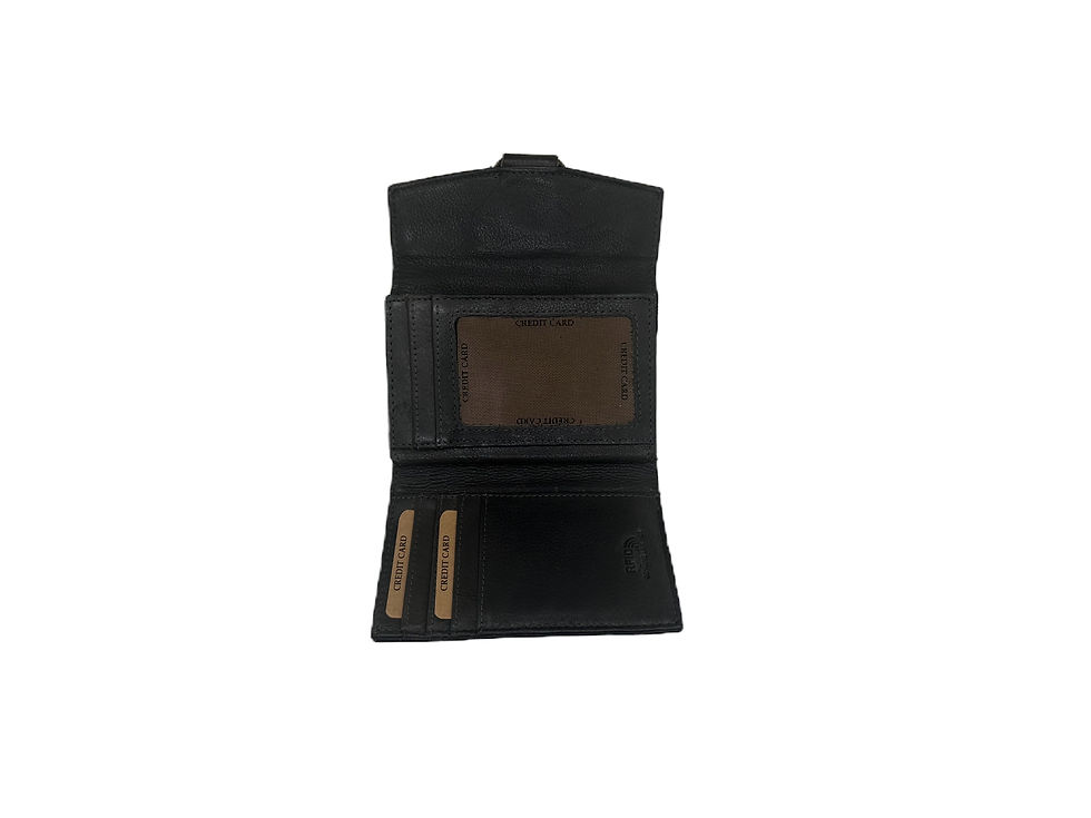 Thumbnail: RFID SMALLER LEATHER SNAP LADIES WALLET