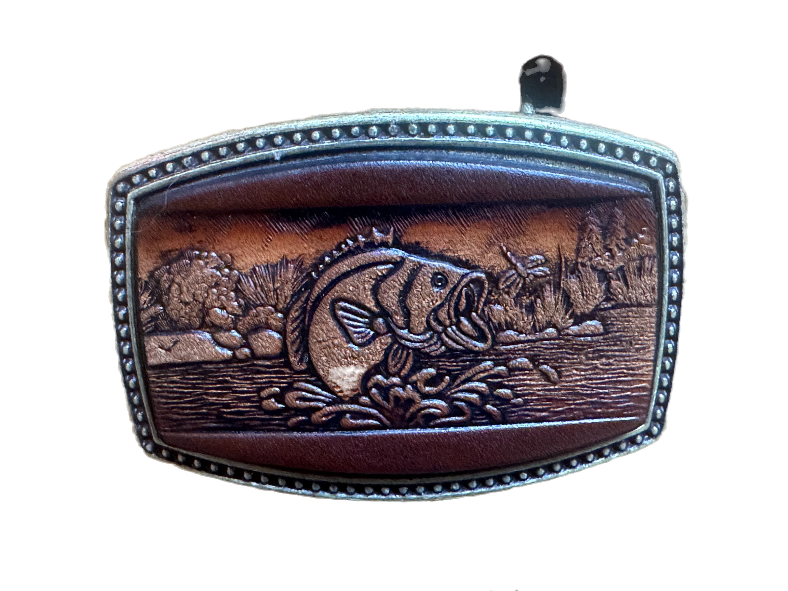 BROWN BASS BELT BUCKLE