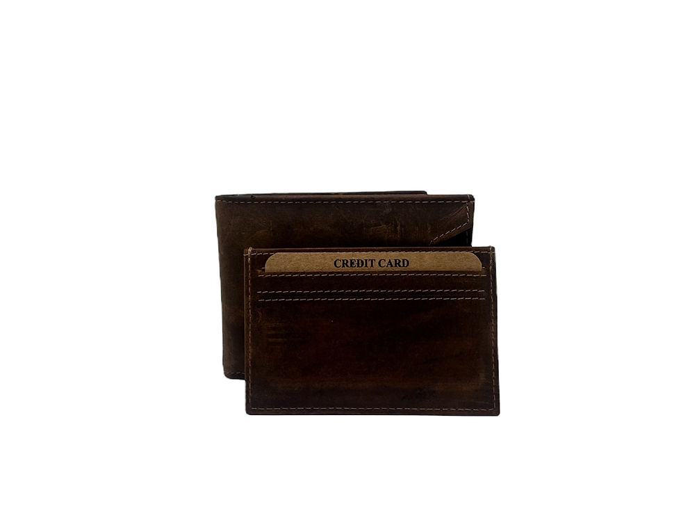 Thumbnail: RFID BI-FOLD METAL MONEY CLIP W/REMOVABLE CARD HOLDER LEATHER WALLET