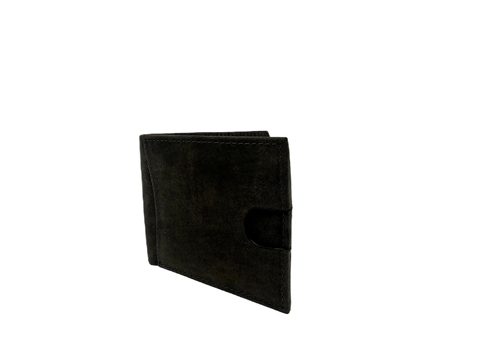Thumbnail: RFID BI-FOLD LEATHER WALLET WITH OUTSIDE POCKET