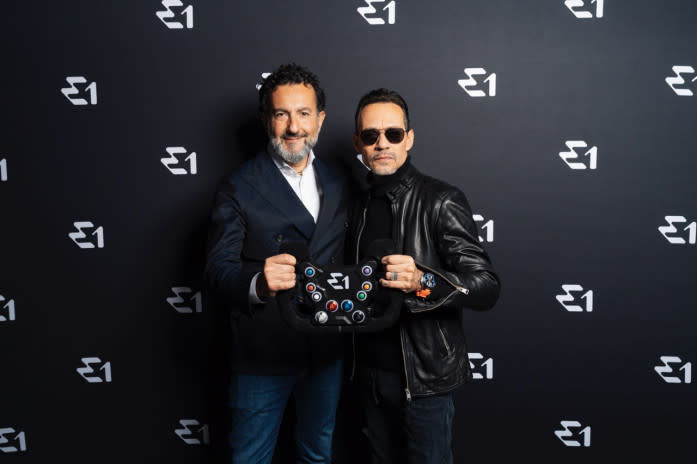 Marc Anthony at the launch of E1 Team Miami.
