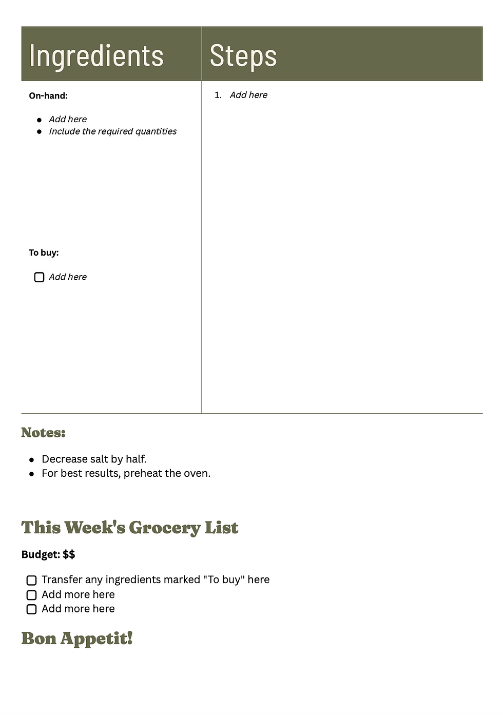 Thumbnail: Workout and Meal Planners