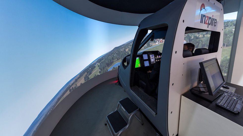 The Inzpire Targeted Fidelity Simulator as seen at the Farnborough International Airshow in 2018