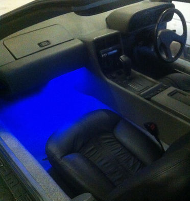 Dash lighting on one of our Right Hand Drive Deloreans. PJ Grady Europe