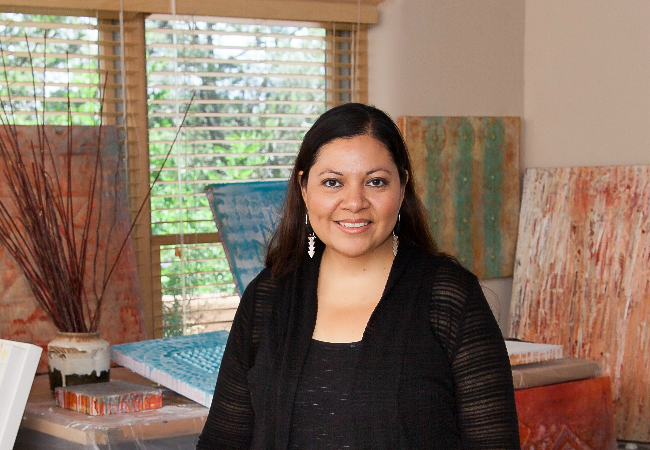 Melissa Melero-Moose in the studio