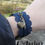 Miniature : Bracelet original fermeture éclair marine et bronze, breloque coeur