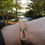 Miniature : Bracelet demi jonc bronze et cuir rond pêche