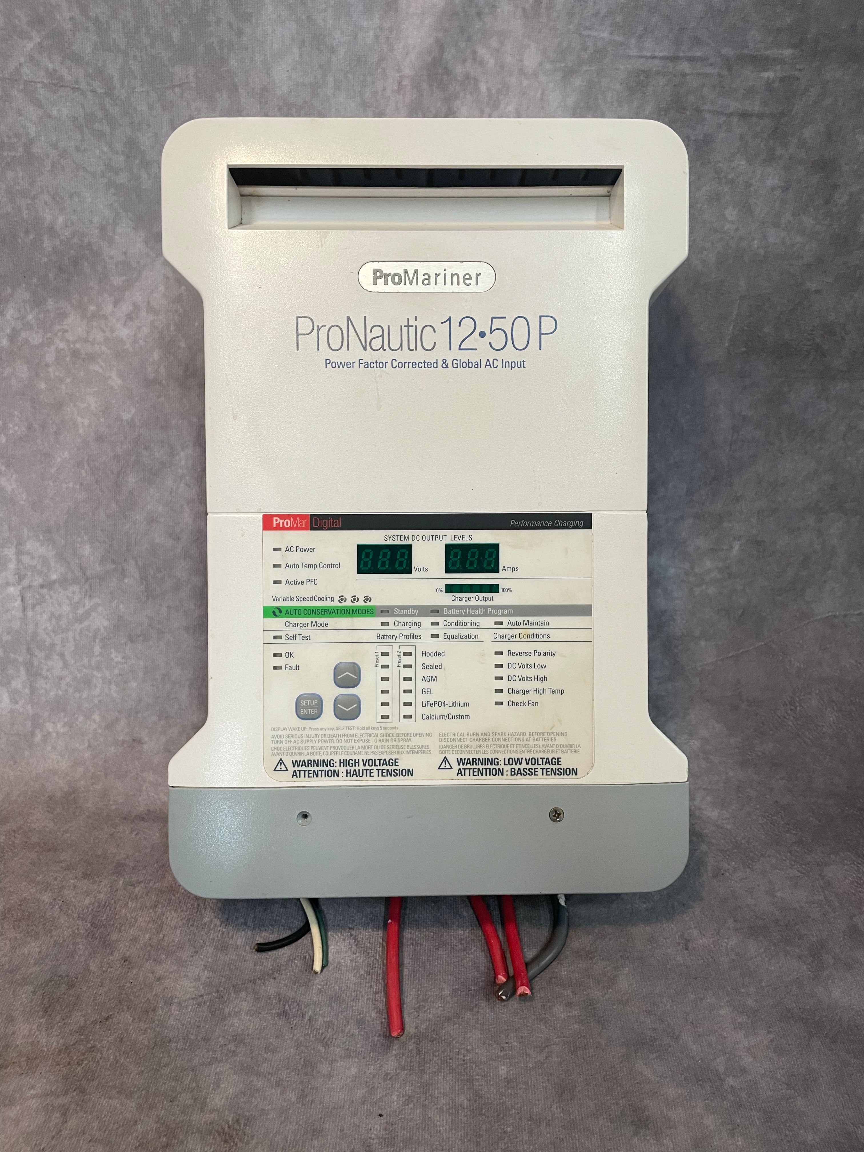 ProNautic 1250P Onboard Marine Battery Charger, 50 Amp, 12V, 3-Banks