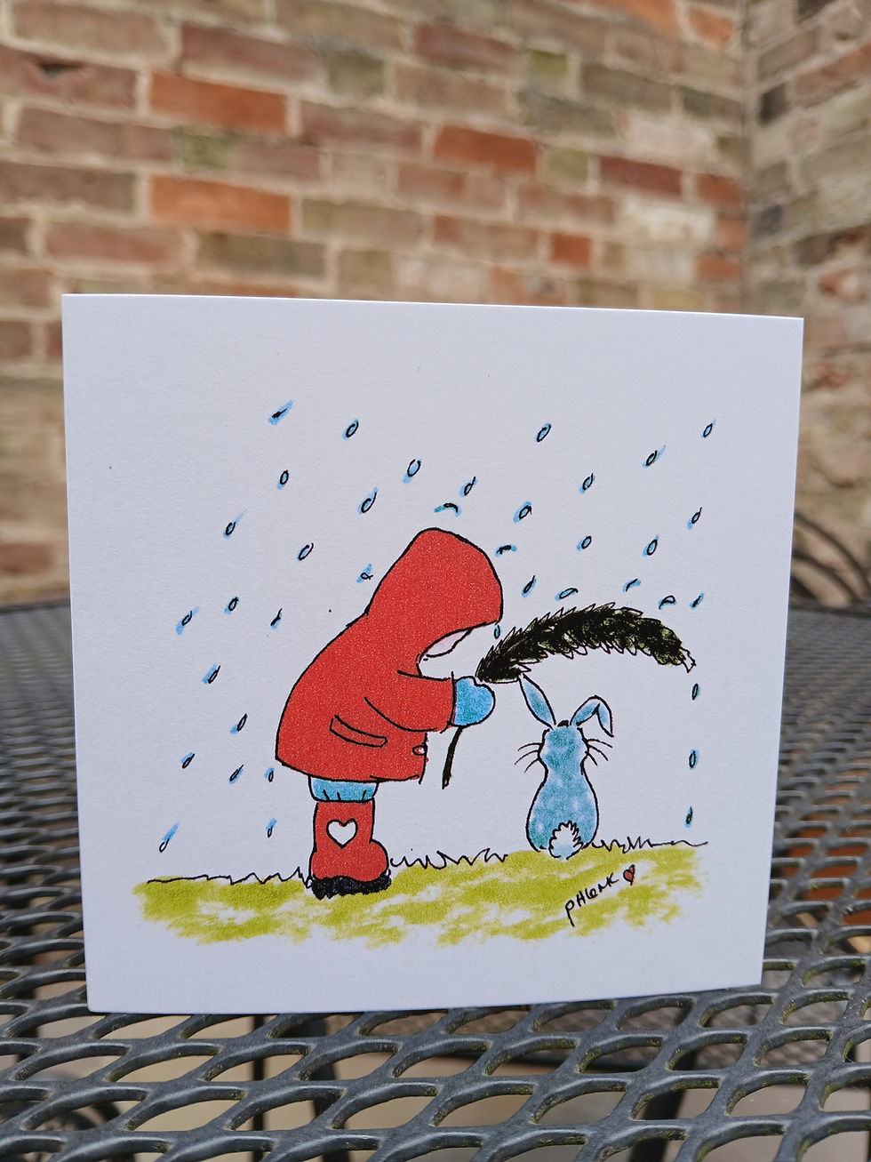 Thumbnail: Little piggie peeps notelets and framed  prints from £1.50 to £35 