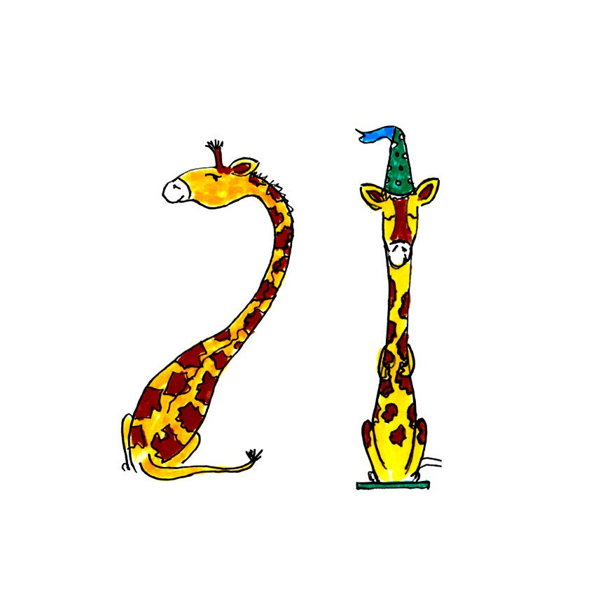 Thumbnail: A5 Age / Number GIRAFFE Cards