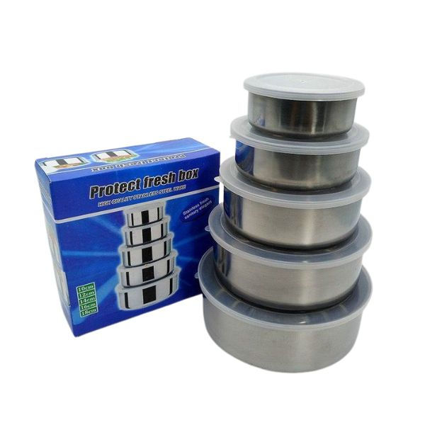 Set de bowls de acero x5