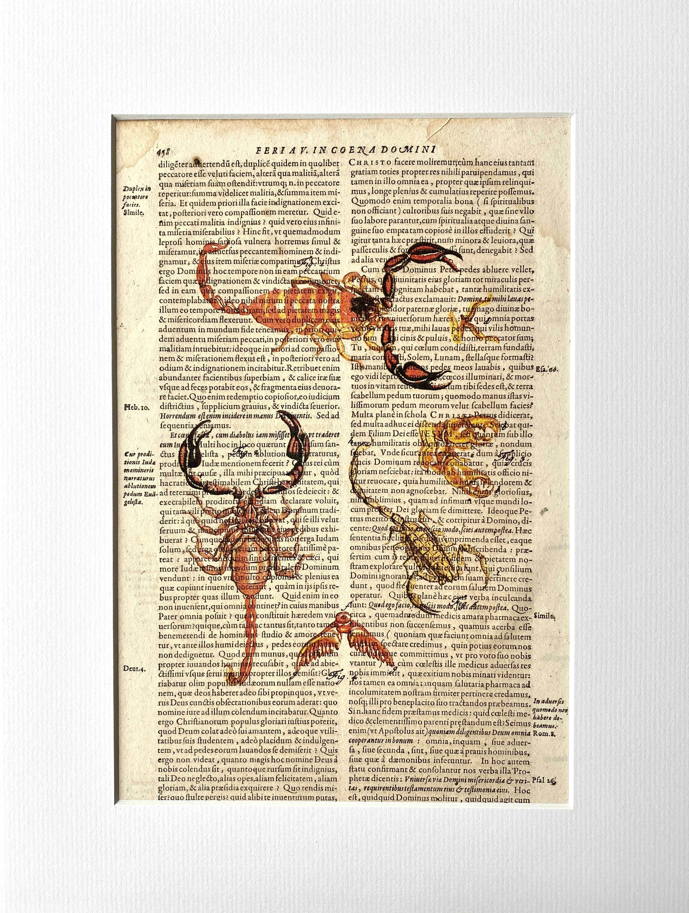 Artist-Print Antique-Décoration with Passepartout