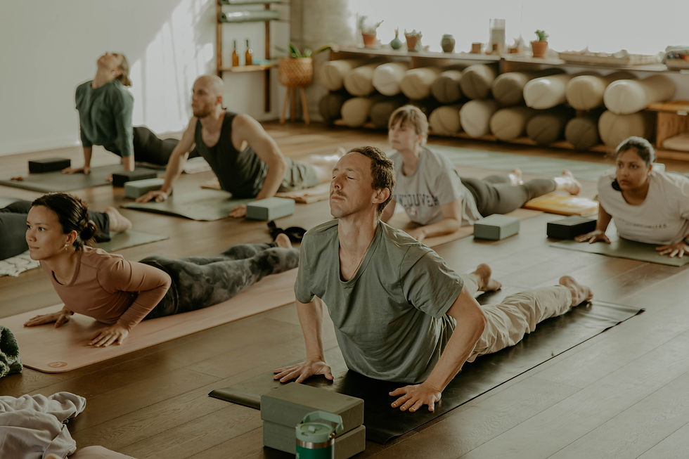 beginner's yoga class