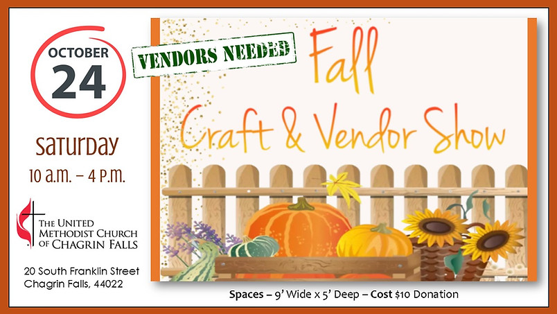 Fall Craft and Vendor Show 2026 Vendors Needed.jpg