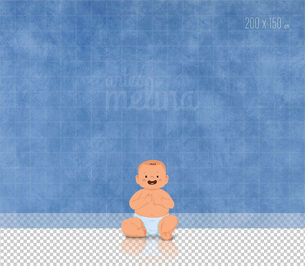 Miniatura: Arte Digital Textura Azul (Parede + Chão)
