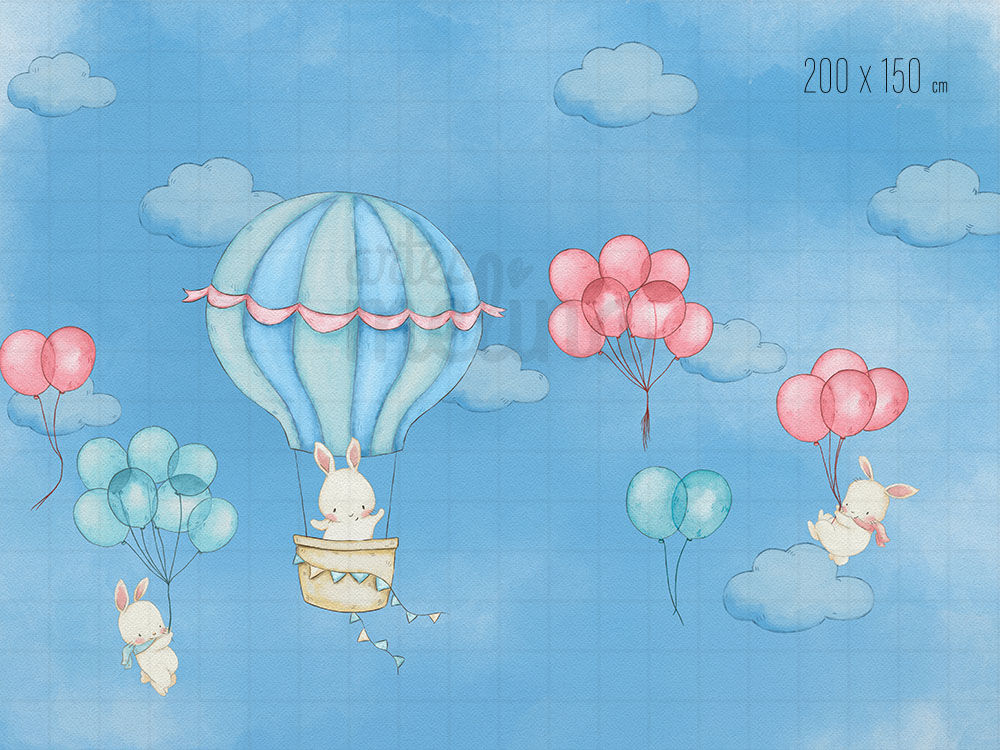 Arte Digital Balão dos Coelhos