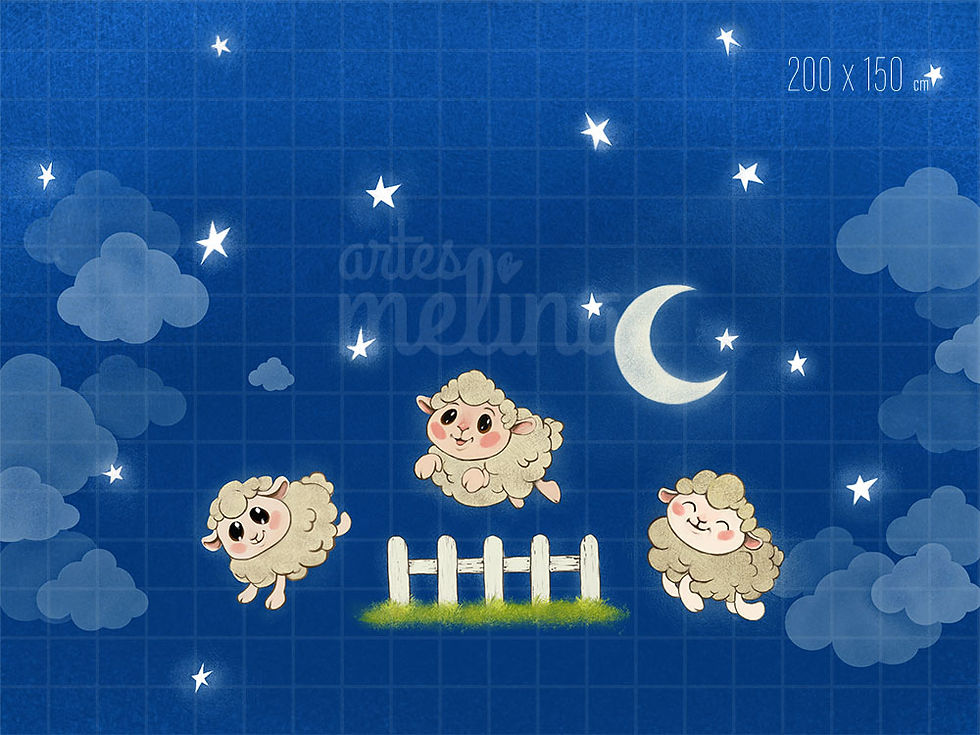 Arte Digital Contando Carneirinhos