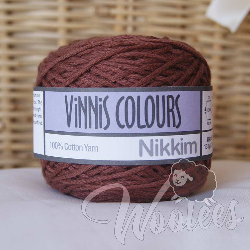 Woolees Yarn - Vinnis Colours - Nikkim - Mahogany
