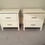 Thumbnail: TWO LARGE WHITE BEDSIDE TABLES WITH DRAWERS GOOD CONDITION