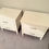 Thumbnail: TWO LARGE WHITE BEDSIDE TABLES WITH DRAWERS GOOD CONDITION