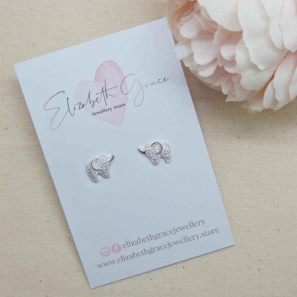 Elephant Cubic Zirconia Studs 
