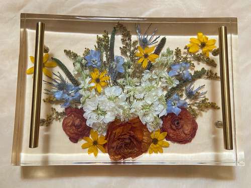 トレイ BLOOM Collection Straight Edge Trays | Full Bloom Flower
