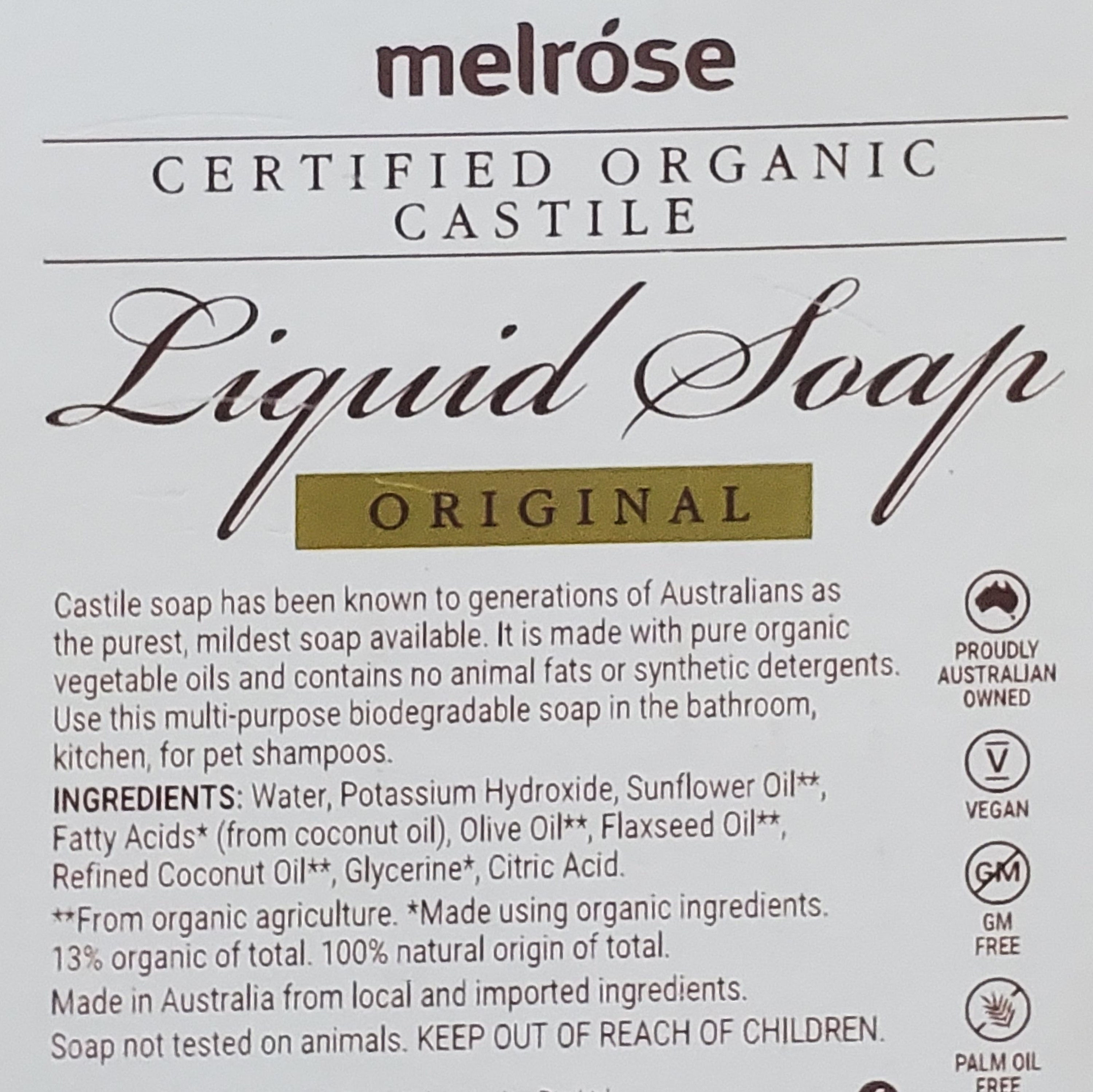 Castile Liquid Soap (per 100g)