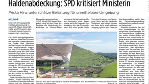 SPD kritisiert Ministerin wegen Haldenabdeckung