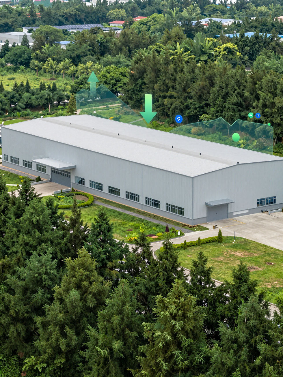A sustainable factory using energy efficient and sustainable technologies