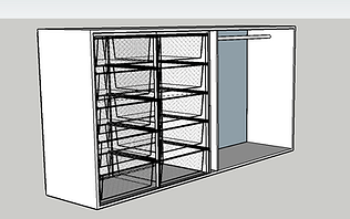 3D rendering bespoke wardrobe Interior Design