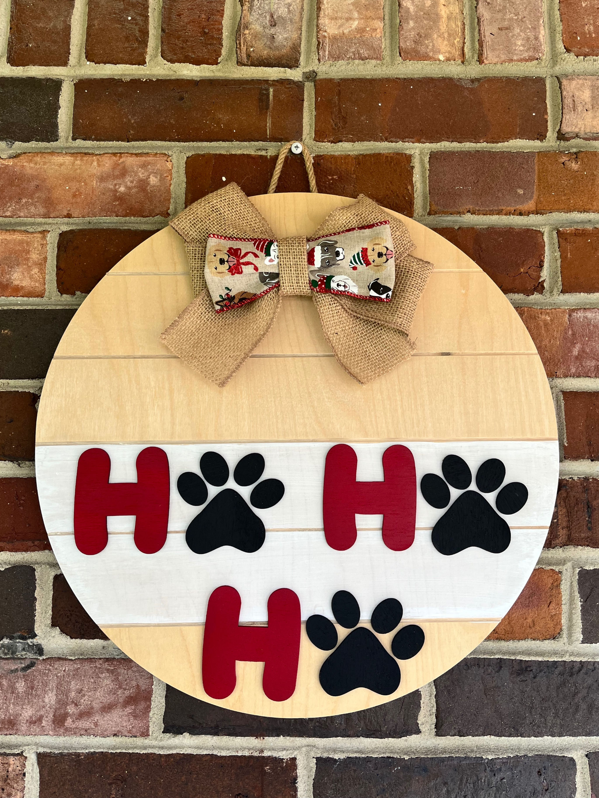 Ho Ho Ho - Dog -  Door Hanger
