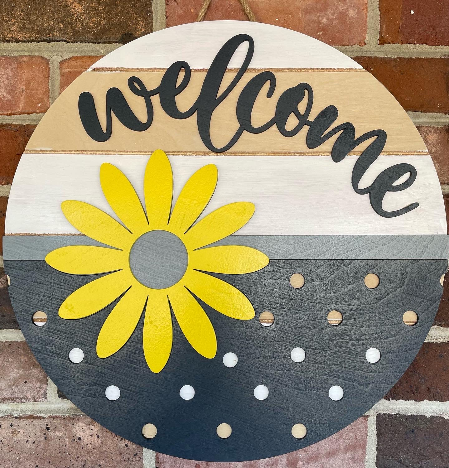 Welcome (Yellow Daisy) Door Hanger